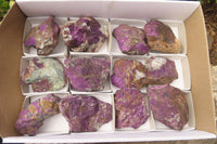 Natural Metallic Purpurite Cobbed Specimens x 12 From Erongo, Namibia