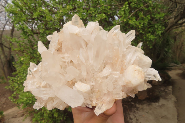 Natural Quartz Clusters x 2 from Madagascar