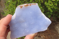 Natural Blue Lace Agate Plate Specimens x 2 From Namibia