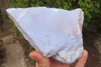 Natural Blue Lace Agate Plate Specimens x 2 From Namibia