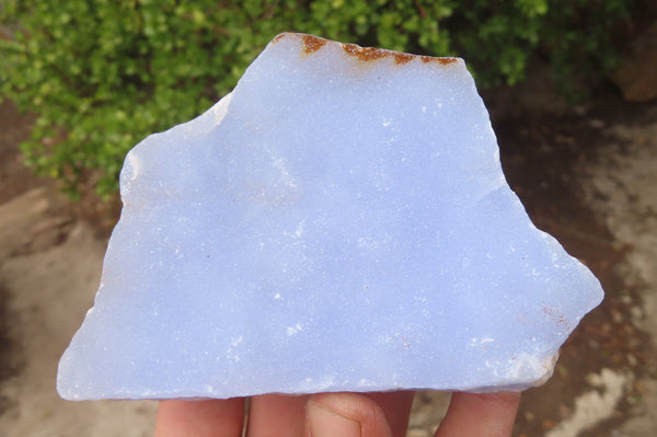 Natural Blue Lace Agate Plate Specimens x 2 From Namibia