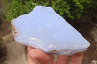 Natural Blue Lace Agate Plate Specimens x 2 From Namibia