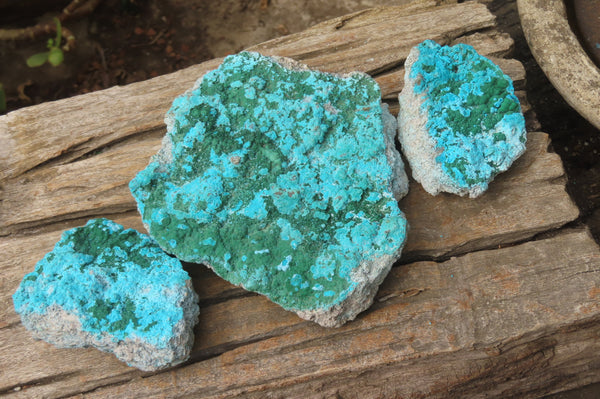 Natural Botryoidal Malacolla Specimens x 3 From Kulukuluku, Congo