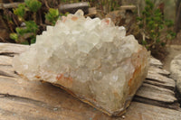 Natural Zululand Clear Calcitic Quartz x 2 from Zululand, South Africa