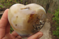 Polished Banded Agate Hearts x 6 From Madagascar