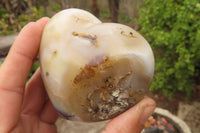 Polished Banded Agate Hearts x 6 From Madagascar