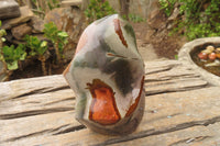 Polished Polychrome Jasper Flames x 3 From Mahajanga, Madagascar