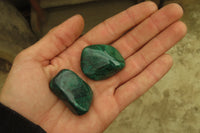 Polished Flower Banded Malachite Free Forms x 35 From Congo