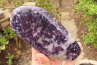 Polished Silver Leaf Lepidolite Standing Free Forms x 3 From Zimbabwe