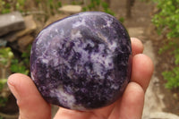 Polished Silver Leaf Lepidolite Standing Free Forms x 3 From Zimbabwe