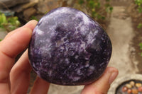 Polished Silver Leaf Lepidolite Standing Free Forms x 3 From Zimbabwe