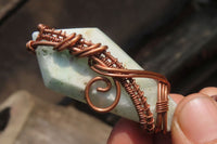 Polished Mixed Copper Wire Wrapped Pendants x 6 From Southern Africa