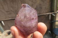 Natural Smokey Window Amethyst Crystals x 12 From Chiredzi, Zimbabwe