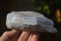 Natural Crystalline Blue Lace Agate Plates x 2 From Namibia