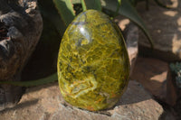 Polished Green Opal Standing Free Form x 1 From Antsirabe, Madagascar