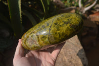 Polished Green Opal Standing Free Form x 1 From Antsirabe, Madagascar