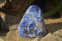 Polished Sodalite Standing Free Forms x 3 From Kunene River, Namibia