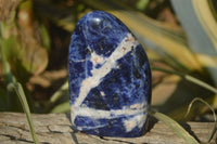 Polished Sodalite Standing Free Forms x 3 From Kunene River, Namibia