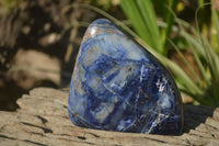 Polished Sodalite Standing Free Forms x 3 From Kunene River, Namibia