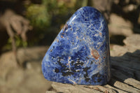 Polished Sodalite Standing Free Forms x 3 From Kunene River, Namibia