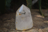 Polished Inclusion Quartz Points x 2 From Madagascar