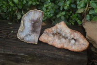 Natural Zululand Amethyst Geodes x 2 from Jozini, South Africa