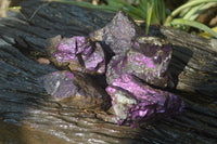 Natural Metallic Purpurite Cobbed Specimens x 5 From Erongo, Namibia