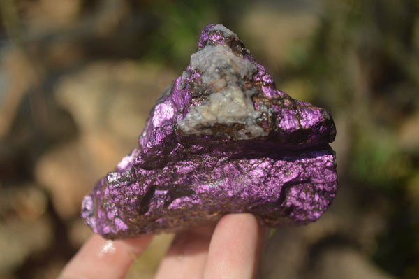 Natural Metallic Purpurite Cobbed Specimens x 5 From Erongo, Namibia