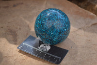 Polished Chrysocolla Conglomerate Spheres x 2 From Congo