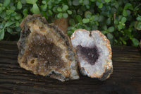 Natural Zululand Amethyst Geodes x 2 from Jozini, South Africa