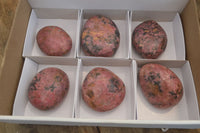 Polished Rhodonite Free Forms x 6 From Zimbabwe