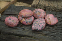 Polished Rhodonite Free Forms x 6 From Zimbabwe