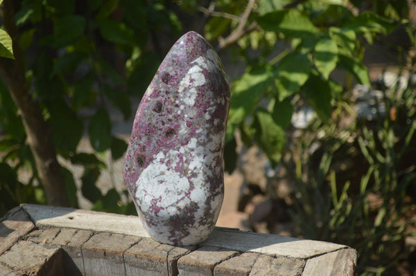 Polished Rubellite Pink Tourmaline Standing Free Form x 1 From Madagascar