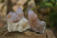 Natural Ametrine Spirit Quartz Clusters x 12 From Boekenhouthoek, South Africa