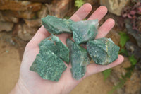 Natural Jade Cobbed Specimens x 35 From Swaziland