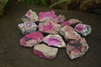 Natural Salrose Cobaltion Dolomite Specimens x 12 From Kakanda, Congo