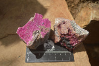 Natural Salrose Cobaltion Dolomite Specimens x 12 From Kakanda, Congo