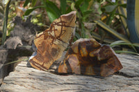 Polished On One Side Nguni Jasper Specimens x 2 From Prieska, South Africa