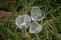 Polished Girasol Pearl Quartz Gemstone Hearts x 35 From Madagascar