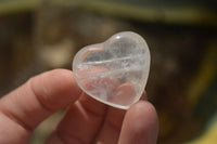 Polished Girasol Pearl Quartz Gemstone Hearts x 35 From Madagascar