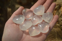 Polished Girasol Pearl Quartz Gemstone Hearts x 35 From Madagascar