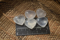 Polished Girasol Pearl Quartz Gemstone Hearts x 35 From Madagascar