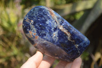 Polished Sodalite Standing Free Forms x 3 From Kunene River, Namibia