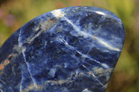 Polished Sodalite Standing Free Forms x 3 From Kunene River, Namibia