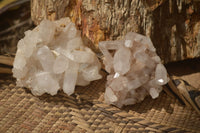 Natural Clear Quartz Crystal Clusters x 24 From Madagascar