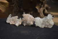 Natural Clear Quartz Crystal Clusters x 24 From Madagascar