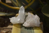 Natural Clear Quartz Crystal Clusters x 24 From Madagascar