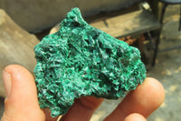 Natural Silky Malachite Specimens x 12 From Kasompe, Congo