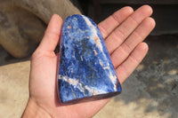 Polished Sodalite Standing Free Forms x 3 From Kunene River, Namibia