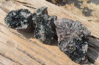 Natural Libethenite Crystals On Dolomite Matrix Specimens x 3 From Shituru, Congo